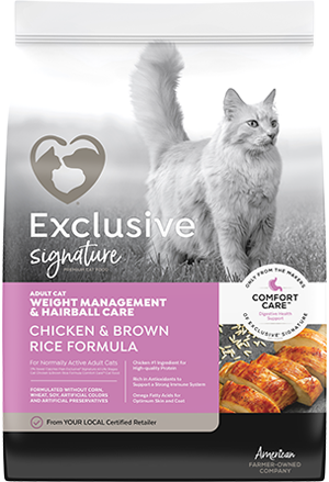 Exclusive Signature Adult Cat Weight Management and Hairball Control