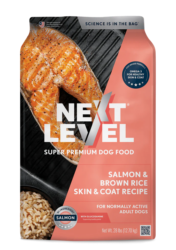 Next Level Super Premium Dog Food Salmon & Brown Rice Skin & Coat Recipe