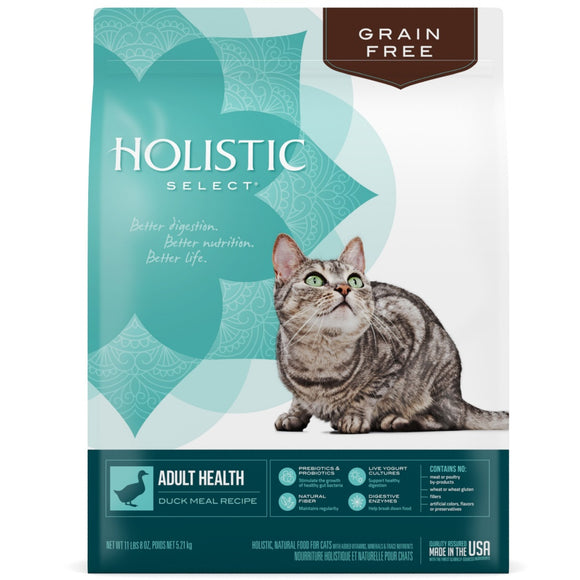 Holistic Select Natural Grain Free Duck Meal Dry Cat Food