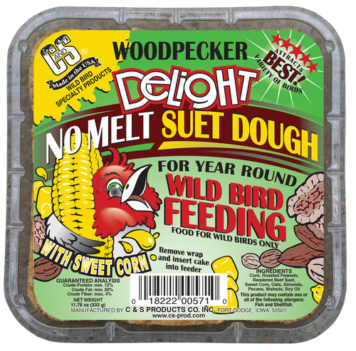 Woodpecker Delight No Melt Suet for Year Round Bird Feeding