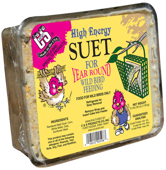 High Energy Suet for Year Round Bird Feeding