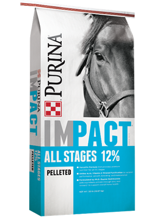 Purina® Impact® All Stages 12% Pellet Horse Feed