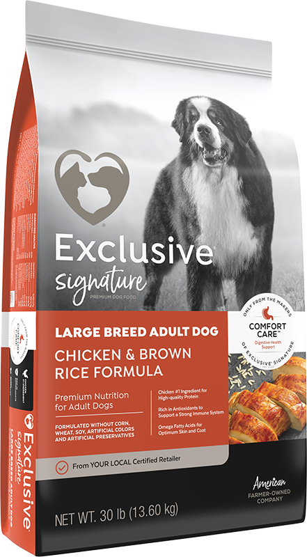 Exclusive® Large Breed Adult Dog Chicken & Brown Rice Formula
