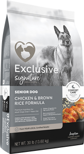 Exclusive® Senior Dog Chicken & Brown Rice Formula