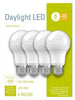 GE LED Light Bulbs, A19, Daylight, 450 Lumens, 6-Watt