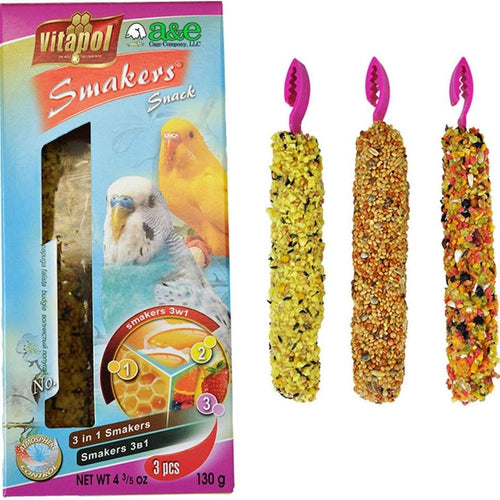 A&E TREAT STICK 3IN1 MIX PARAKEET TWIN PACK